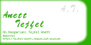 anett tejfel business card